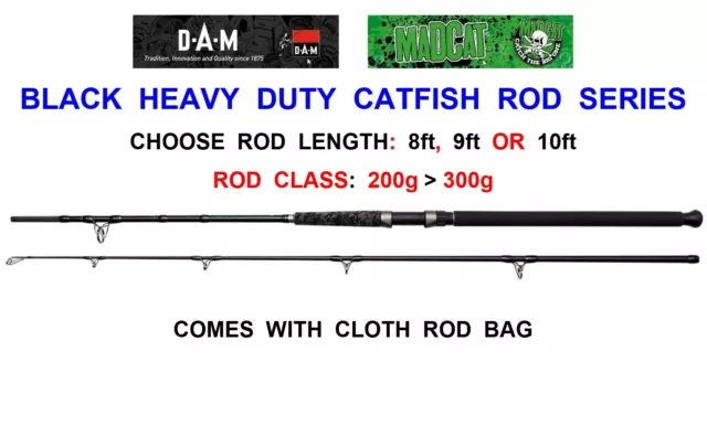 FISHING ROD MADCAT green heavy duty To Catfish 200-400 Gr 2,40/2,70/3,00  Boa £86.59 - PicClick UK