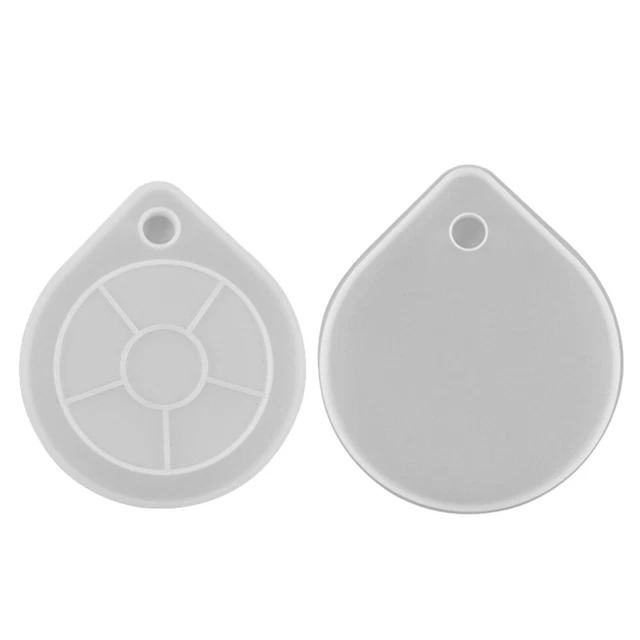 2 Pcs Untersetzerform Runder Geode Silikonformen Für Harz Wassertropfen