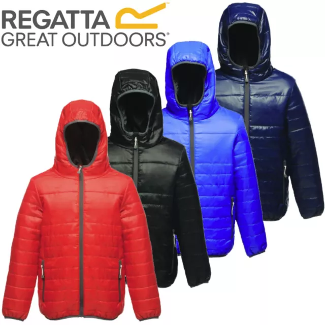 Kids Regatta Stormforce Padded Insulated Thermal Jacket Coat Boys Girls Childs