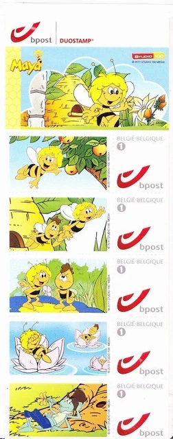 Carnet de timbres de Belgique neufs, carnet " Maya l'Abeille