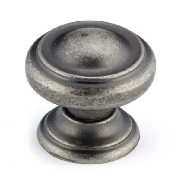 Sutton Collection 1-3/16 in. (30 mm) Pewter Traditional Cabinet Knob - LOT OF 6