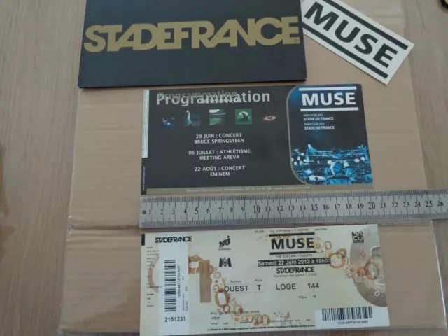 Muse - Ticket Concert - Billet Packaging Collector -  Sdf 2013 France