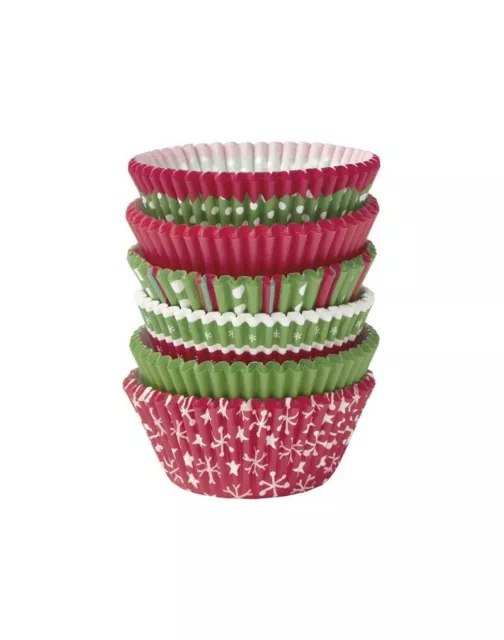 150 PIROTTINI TRADIZIONAL NATALE MUFFIN cupcake WILTON 0267419 spedizioni veloci