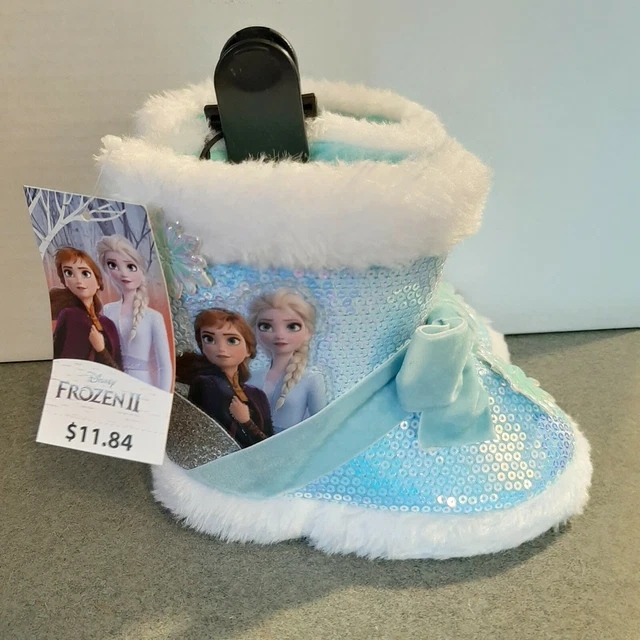 NEW GIRLS DISNEY FROZEN II BOOT SLIPPERS Size 78 HOLOGRAPHIC SEQUINS ANNA ELSA 9.95 PicClick