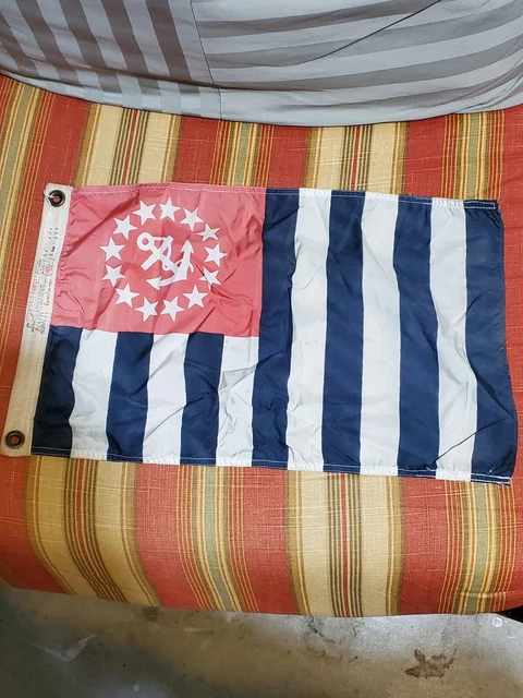 Yacht Ensign Nautical Boat Flag Anchor Vinyage nylon