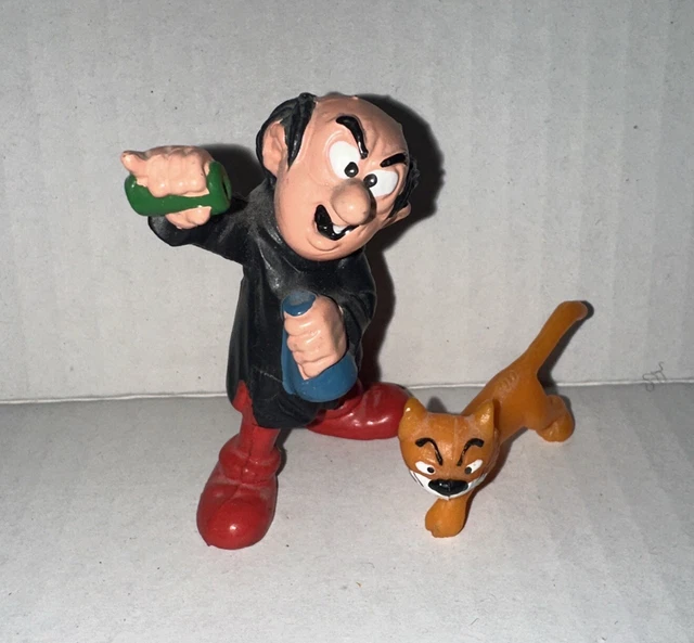 Figurine Schtroumpf Football Américain Orange – édition Bundesliga – Fabriqué En Allemagne (Hong-Kong ?) – Variante Rare