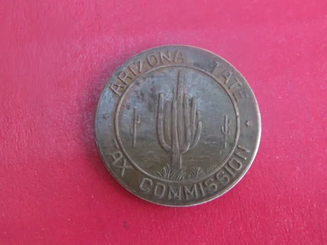 TAX COIN TOKEN ARIZONA State Sales Tax Commission 5 Mills Change Correct Payment