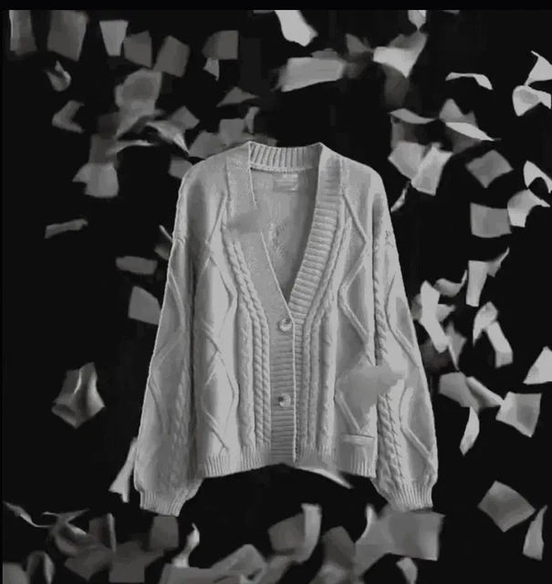 TAYLOR SWIFT THE Tortured Poets Department Gray Cardigan Size XS/S 118