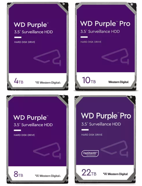 WD Purple 1T 2TB 4TB 6TB 8TB 10TB 12TB 14T 18T 22T Surveillance Hard Drive  3.5"