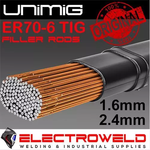 1kg 3kg 5kg UNIMIG 1.6mm 2.4mm ER70S-6 TIG Filler Rods Mild Steel Welding Sticks