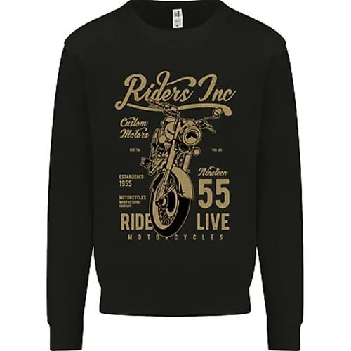 Motociclisti Inc Moto Cafe Racer Biker Bicicletta Bambini Felpa Maglione