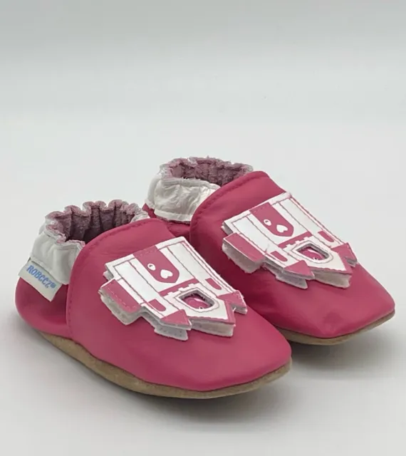 Robeez Soft Soles Peek A Boo Castle - Hot Pink - Baby Girls Shoes 18-24 Months