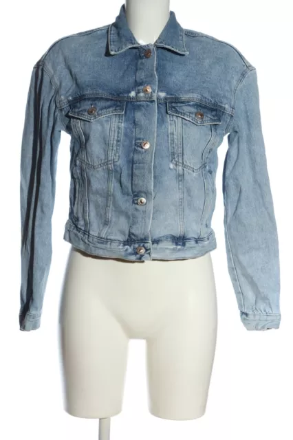 ZARA Giacca denim Donna Taglia IT 40 blu stile casual