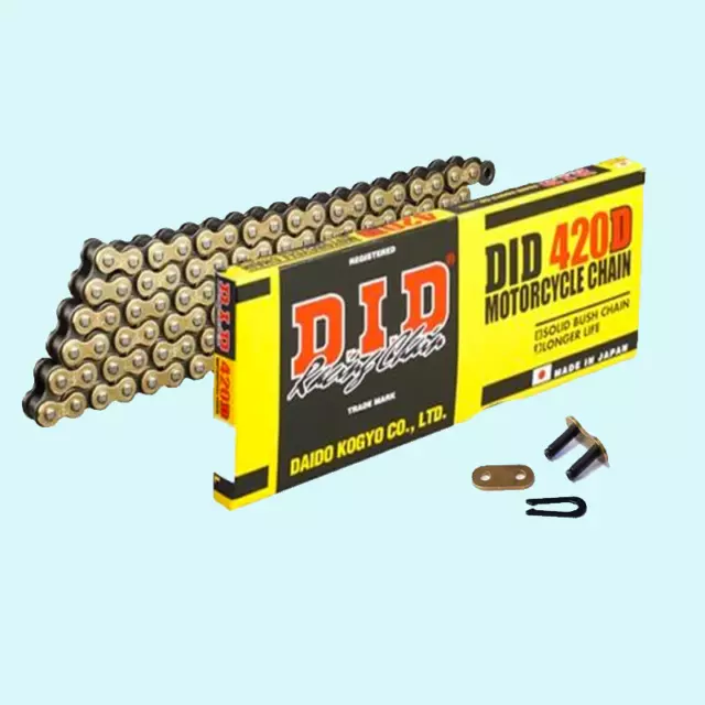 Did Brand New Racing Gold Motorcycle Drive Chain 420 420D / 106L 106 L Links