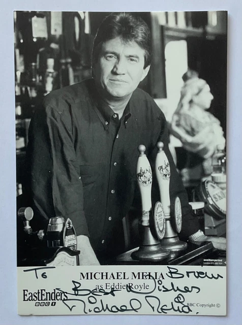 MICHAEL MELIA Genuine Handsigned Eastenders Castcard 6 x 4.