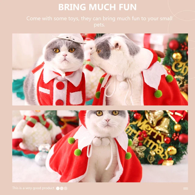 1 Satz Weihnachtsart Haustier Kostüm Pet Hund Cosplay Kleidung Schöne Hund 3