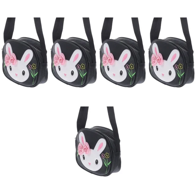 5 Pack Bunny Bag Girls Messenger Bag Purse Kids Girl Wallet Rabbit