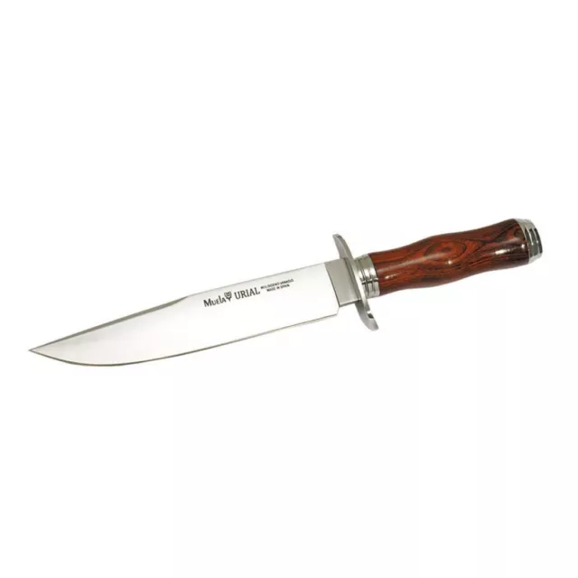 Muela Coltello Da Caccia URIAL 19CO Manico LEGNO Hunting Knife Fodero Cuoio