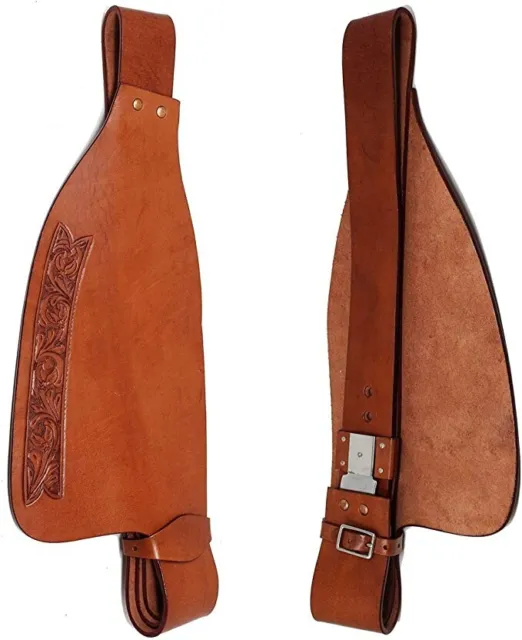 Leather Rough-Out Western Replacement Fender Pair Roughout Horse Saddle Fenders