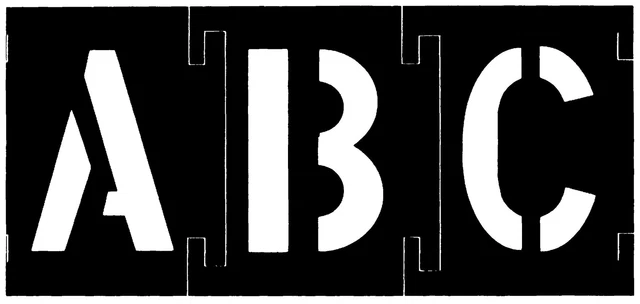 10198 6 Inch Plastic Letters and Numbers Interlocking Stencil Set 46