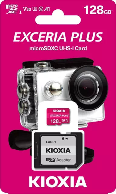 Kioxia Exceria Plus 128GB MicroSD SDXC card, V30, U3, A1, 100MB/s, UK Seller