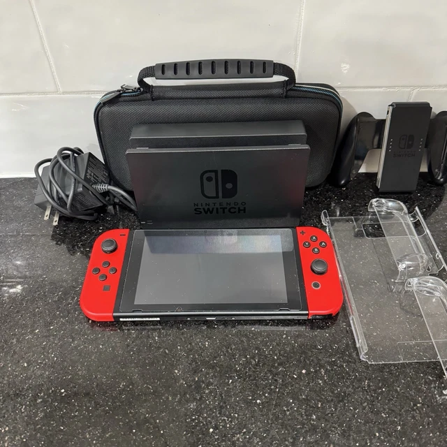 NINTENDO SWITCH MARIO Edition Console - Black/Red With Accessories $393 ...