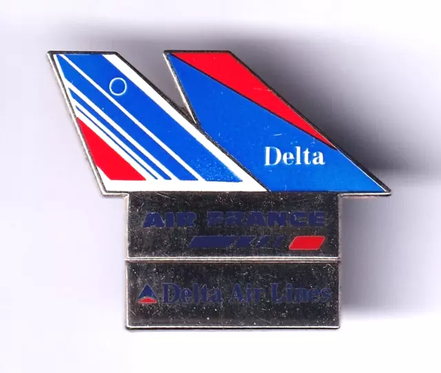 Rare Pins Pin's .. Avion Plane Airlines Air France Delta Airlines Empennages ~Fm