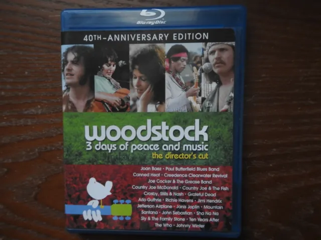 Woodstock (Blu-ray, 1970) 3 Days Of Peace And Music 40th Anniversary Edition