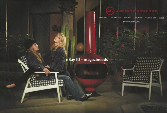 AG Adriano Goldschmied 2-Page PRINT AD 2006 ANGELA LINDVALL sitting in man's lap