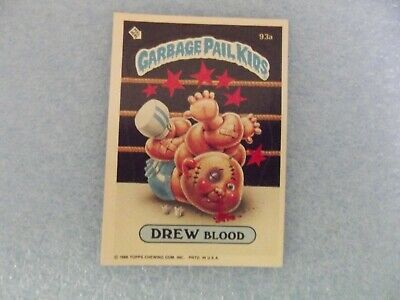  *Garbage Pail Kids*series 3 ~ DREW BLOOD *93a*1986*PUZZLE ON BACK*Used*