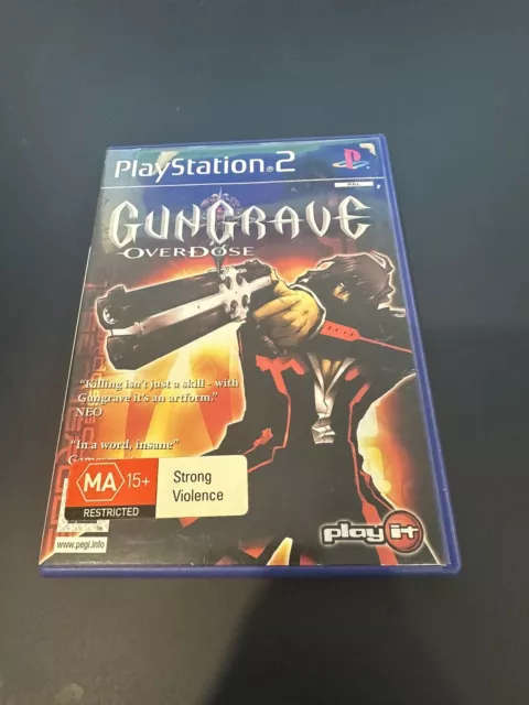 GUNGRAVE Overdose Sony Playstation 2 PS2 Complete PAL Video Game VGC Free Post