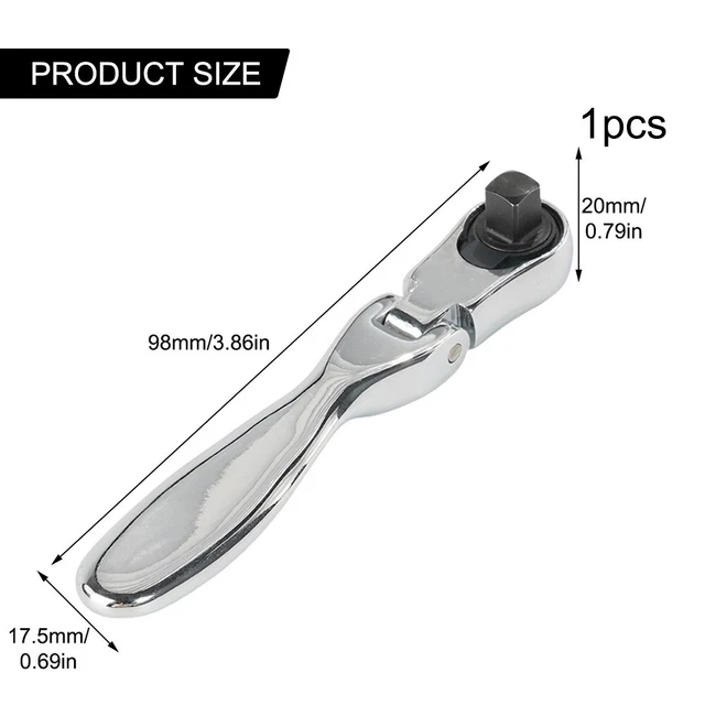 2 IN 1 Mini Clé à Cliquet Tournevis 72 Dents Douille Lot Tête Rapide Clé