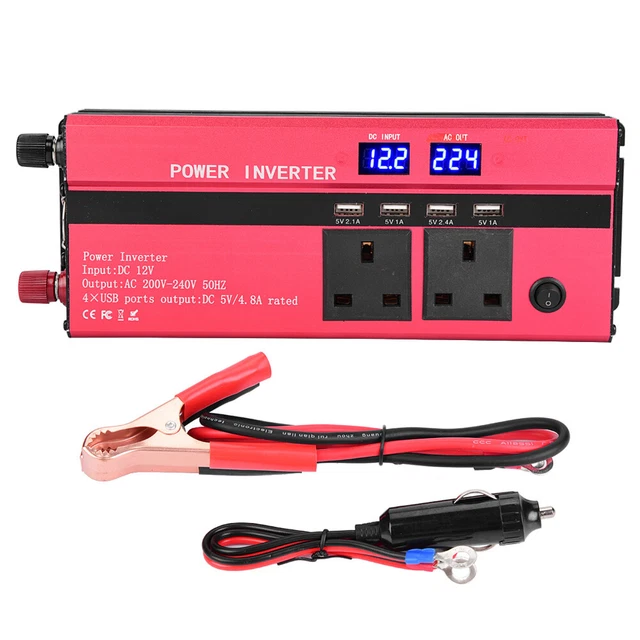 Convertisseur De Charge 600W DC12V à AC220V Pour Voiture Avec écran D'affichage