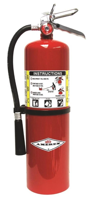 Amerex B456 ABC Dry Chemical Fire Extinguisher with Aluminum Valve, 10 lb