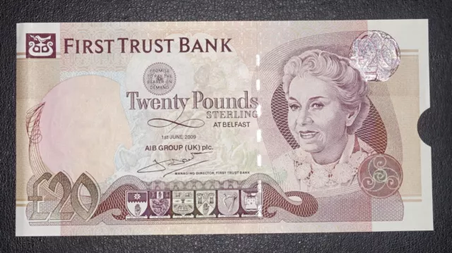 2009 £20 First Trust Bank Limited Belfast Ireland P-137bp - aUNC - PROOF Extra