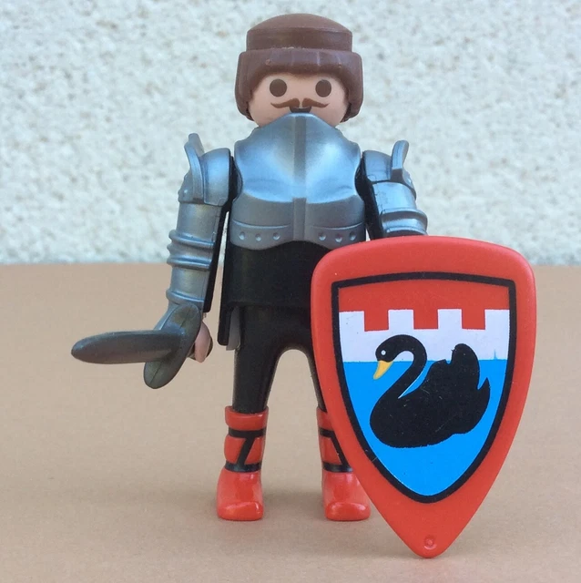 Figurine Playmobil Chevalier Du Cygne Noir - Référence 4869, Occasion