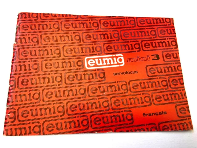 Mode D'emploi Photo Cinema Camera Eumig Mini 3 Servofocus
