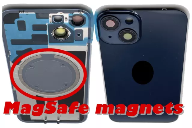 iPhone 14 & Plus Back Glass Cover: Rear Housing Door with Lens & MagSafe Magnets