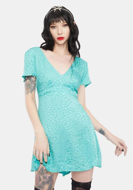 TURQUOISE MOTEL ROCKS Floral Elara Dress 35.58 - PicClick UK