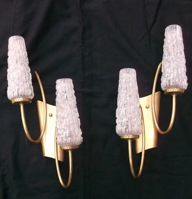 Paire d'appliques arlus design 50's