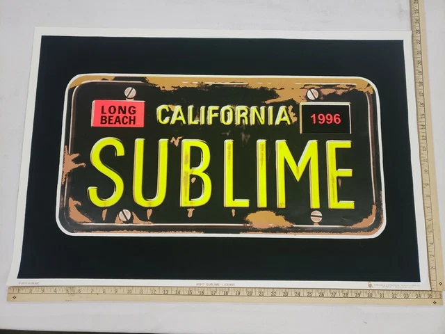 Original 2010 Sublime CA License #1917 Blacklight Poster 23"x 35" Scorpio Ex++ Original 2010 Sublime CA License #1917 Blacklight Poster 23"x 35" Scorpio Ex++