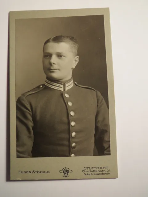 Stuttgart - Soldat in Uniform - Portrait / CDV
