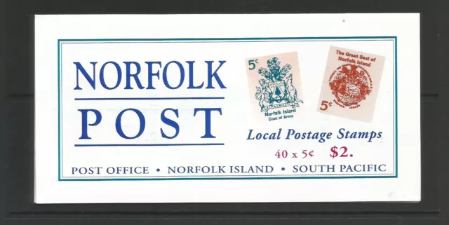 Norfolk Island 1997 Coat Of Arms Booklet Local Unmounted Mint 40 x 5c SG 632/633