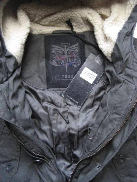 Veste homme Firetrap à capuche QUADRANT JACKET kaki 3