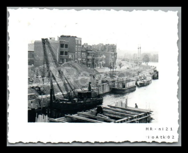 Foto, WK2, Kompanie in Warschau, Baustelle Weichselbrücke, Dampfer, 5026-1368E