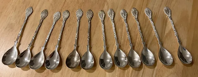 830 Silver Danish Set Of 12 Dessert Spoons