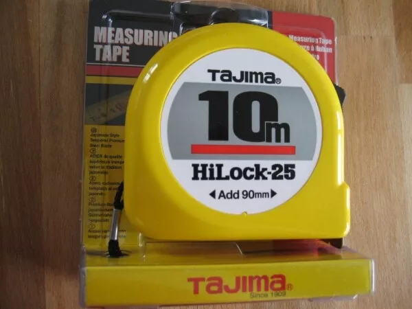 Tajima Measuring Tape Hi-Lock 10 Meter H5PA0MY 25mm Stahlmass Taschenbandma