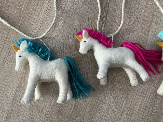 Unicorn Garland Kid Girls Room Decor Plush Stuffed Animals Princess Nursery