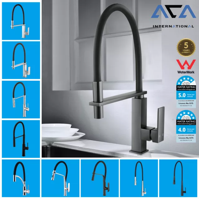 ACA Pull Down Kitchen Mixer Tap Laundry Sink 360° Swivel Spout Basin Faucet WELS