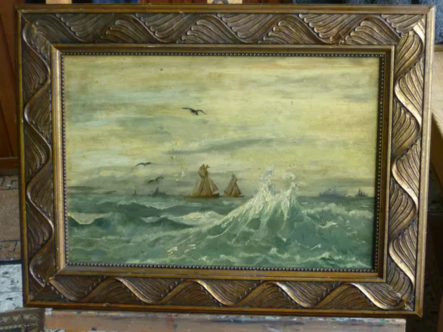 Ölgemälde,Schiffe,Meer,Boot,1930